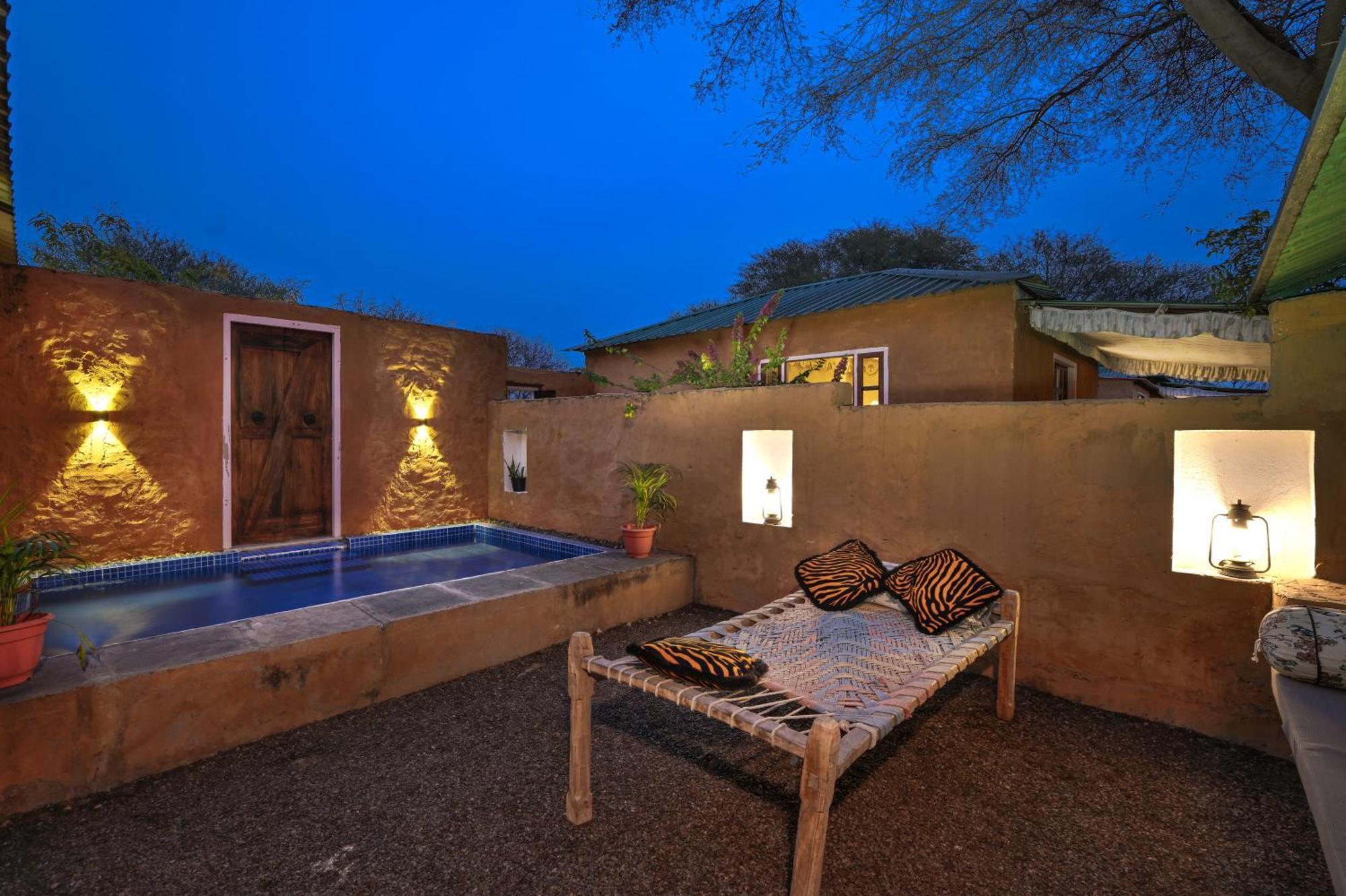 Bagh Serai - Rustic Cottage With Private Pool Saváj Madhopur Kültér fotó