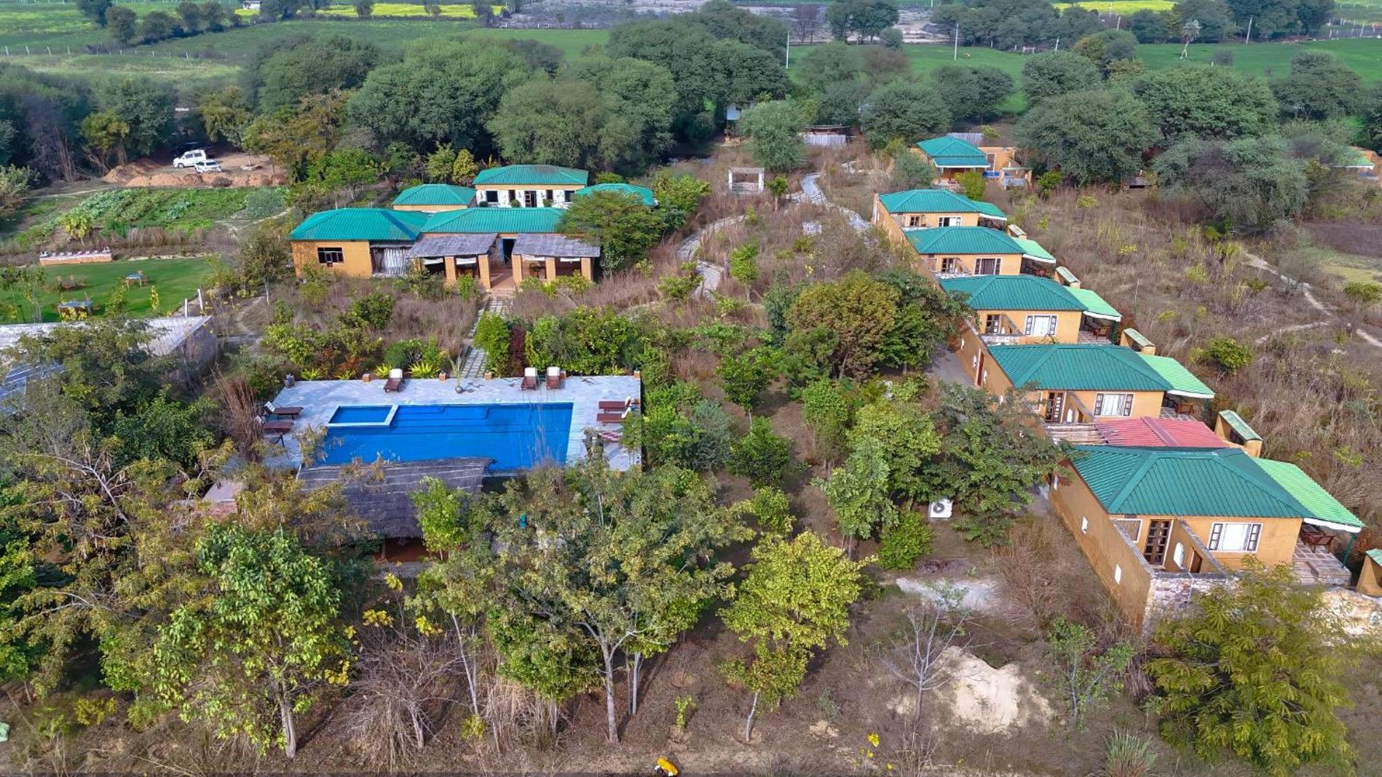 Bagh Serai - Rustic Cottage With Private Pool Saváj Madhopur Kültér fotó